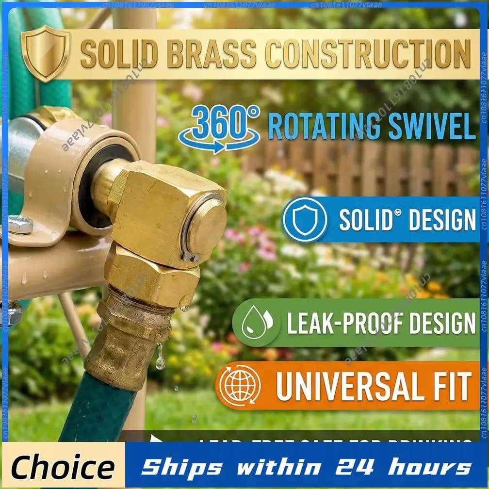 Professional Brass Adapter for Garden Pipe, Removable Connector for Irrigation Systems