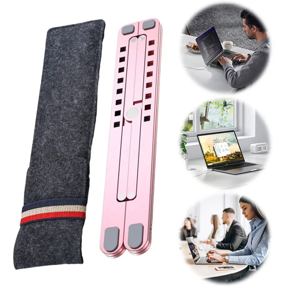 Supporto per Laptop Regolabile a 8 Angoli, Stand Portatile per Computer, Compatibile con MacBook HP Dell Lenovo, per Laptop da 11-17.3 Pollici