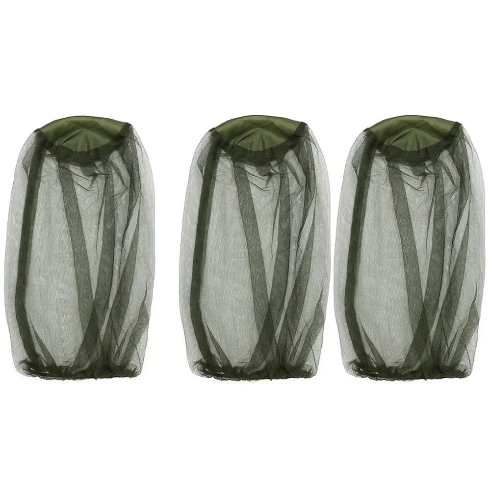 1/2 PCS Mosquito Hat Net Breathable Anti Mosquito Insect Hat Net Mesh Head Net Mosquito Head Net for Outdoor Camping Fishing