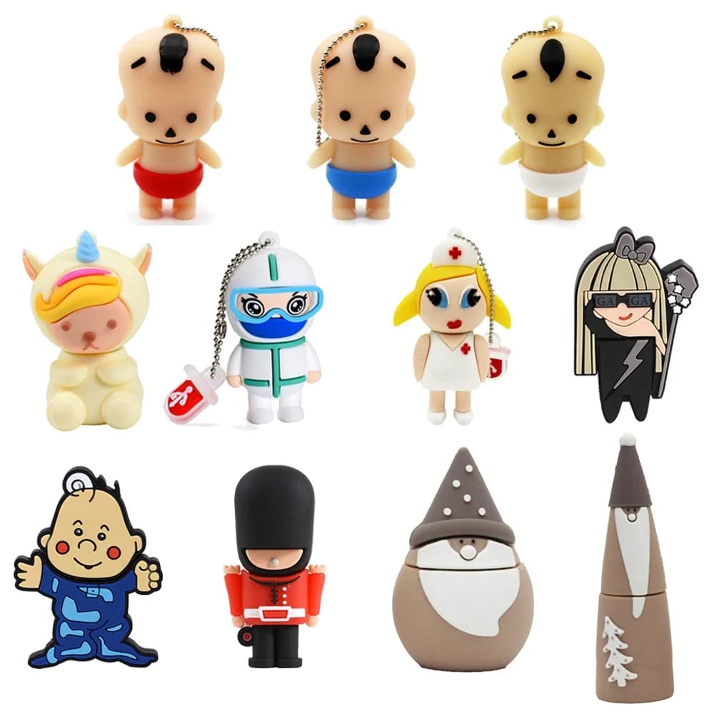 JASTER Chiavette USB a Forma di Bambina Carina 64GB, Pen Drive a Forma di Bambino 32GB, Regali Creativi per Bambini, Chiavetta USB 16GB, Portachiavi Gratuito 8GB