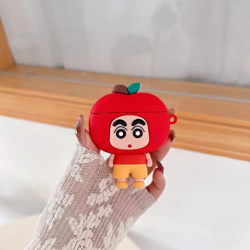 Custodia in silicone per auricolari Apple AirPods 4 Pro, Pro 2, Pro 3, con design Crayon Shin-chan, accessori e cover