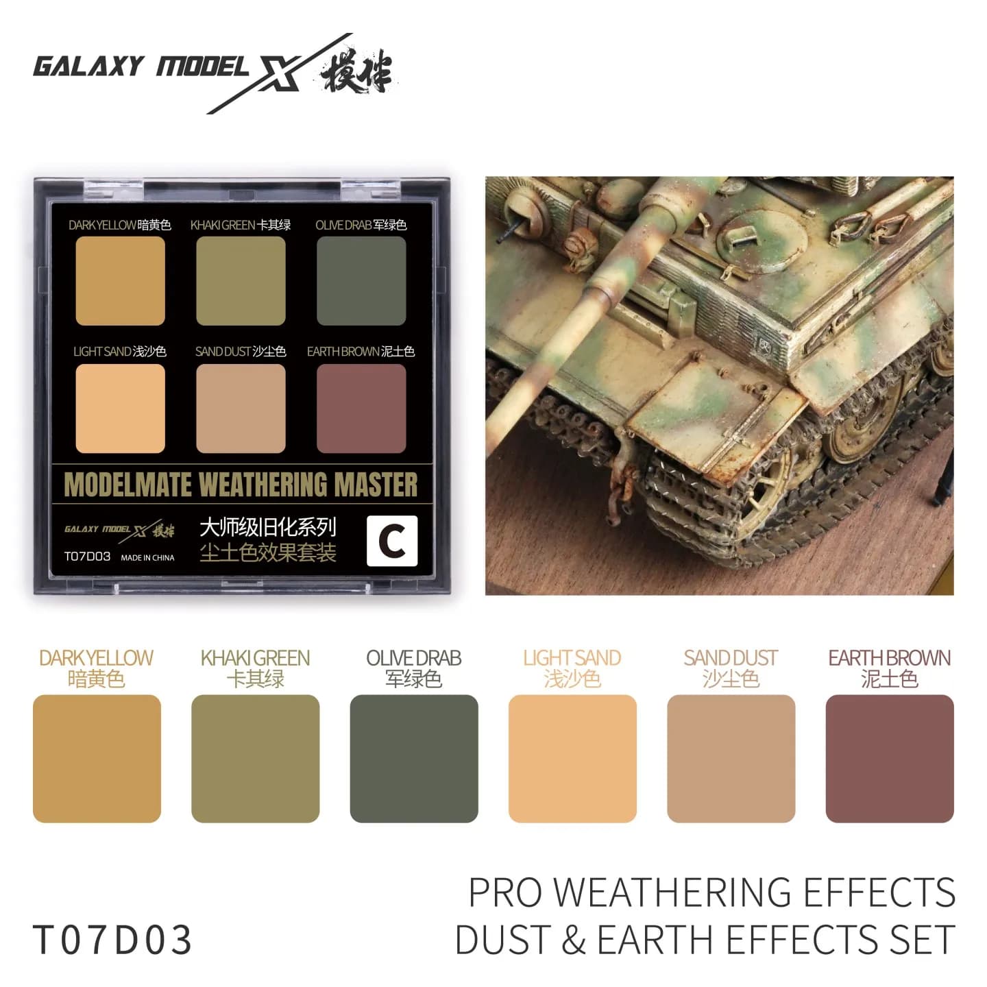 Distress Old Powder Color Foundation Make-up Natural Soil Combination Sponge Head Natural Brush Military 3D Printer Parts