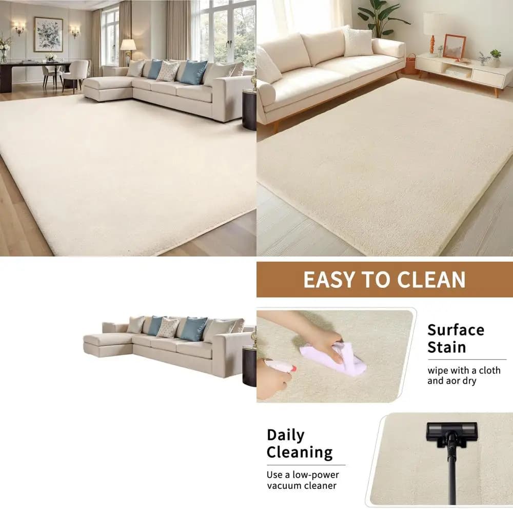 8x10 soft carpets for stays, soft and large carpets for bedrooms, washing machine and anti-slip for home furnishings