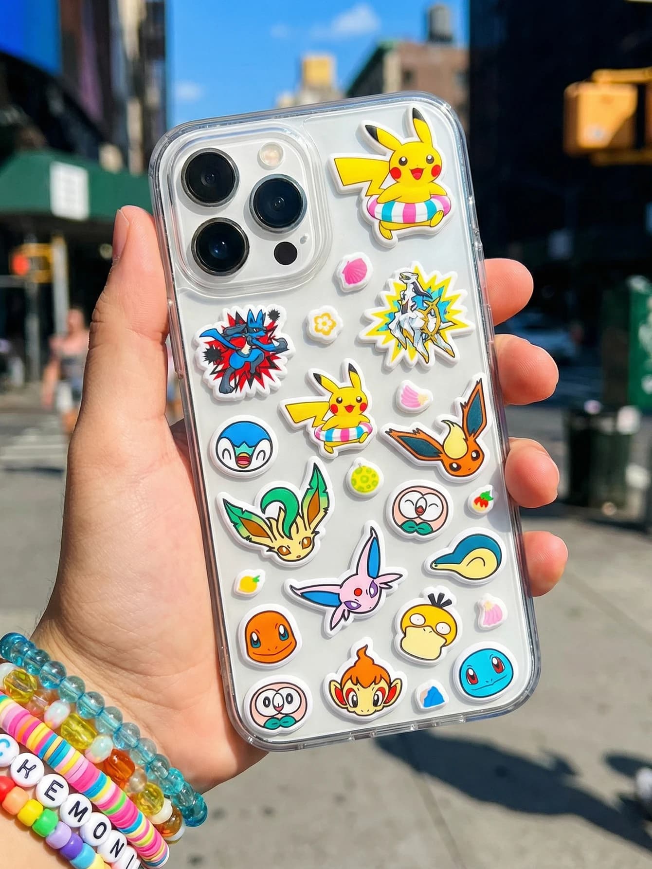Adesivi in cristallo 3D Pokémon, adesivi per bambini con personaggi dei cartoni animati, perfetti per decorare custodie per smartphone o quaderni.