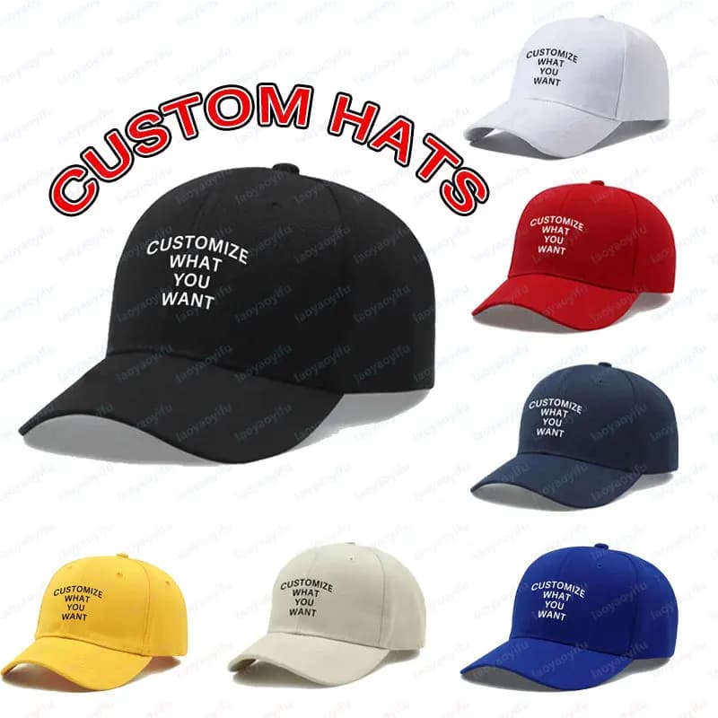 Cappellino da Baseball Personalizzato con Logo Stampato, Unisex, Regolabile, per Uomo e Donna, Cappello Sportivo Stile Trucker in Tinta Unita, Berretti Personalizzati