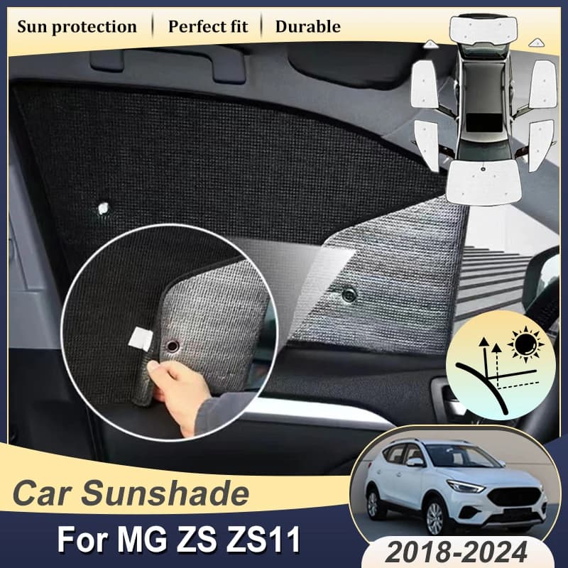 Car Full Visors For MG ZS MGZS EV Accessories MK1 2018-2024 Windshield Sunshade Anti-UV Sun Protection Cover Auto Accessories