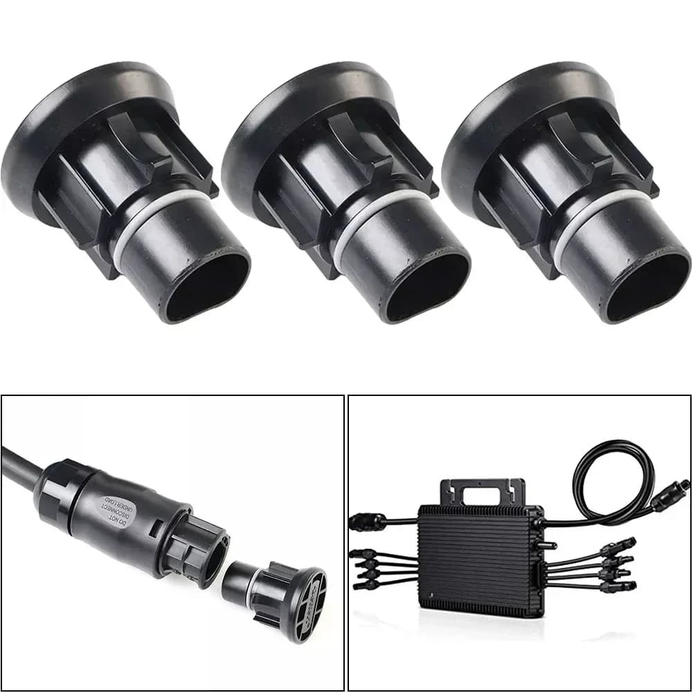 Connettore Solare Terminale in Materiale PPO per Pannelli Solari - Tappo Terminale Impermeabile per Accessori Solari Betteri BC01 Femmina