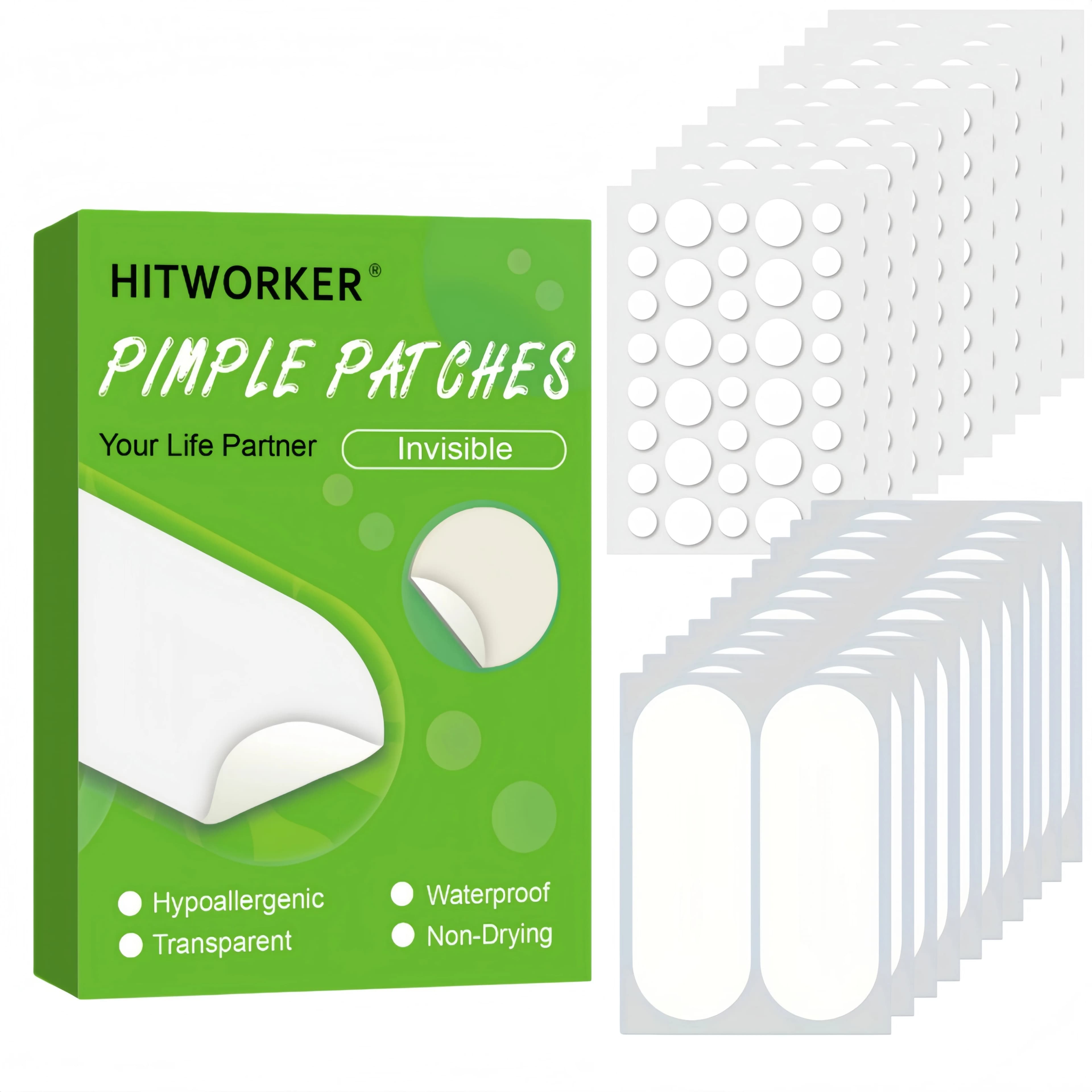 Patch for removal of hydrogel acne (2 forms), 190/380 pieces/box, plaster for removal of acne for deep cleaning, effective plaster for removal of acne