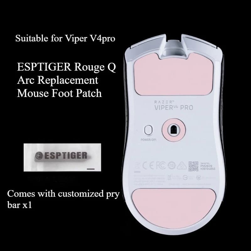 Pattini per Mouse ICE Arc per Viper V4pro, Personalizzazione in Teflon PTFE, Ricambi per Mouse, Accessori per Tastiera Meccanica, Regali