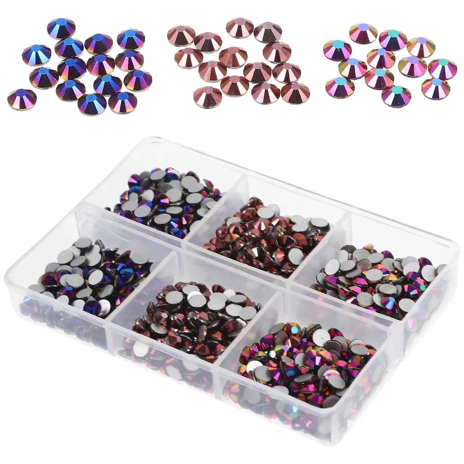 Set di 1440 Pezzi di Strass in Vetro per Decorazioni, Strass Flatback per Artigianato, Strass in Bulk per Fai da Te su Vestiti, Scarpe, Borse e Accessori
