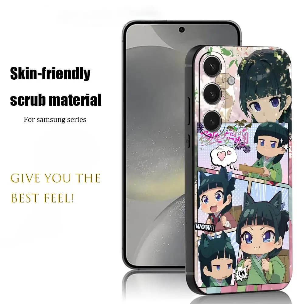 The Apothecary DiariES Anime Phone Case For Samsung Galaxy S26 S25 S24 S23 S22 S21 Plus Ultra Note20 Soft Black