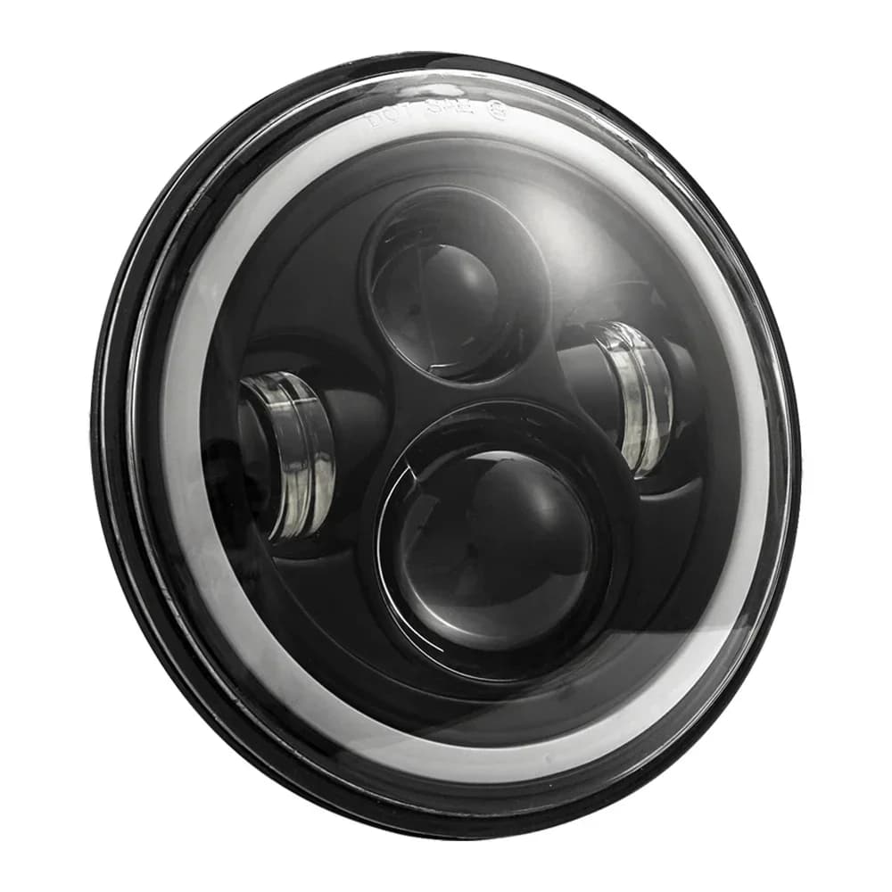 Faro LED da 7 pollici Halo bianco Occhi angolari Led H4 Faro Hi/Low Indicatori di direzione per Urban 4X4 Suzuki Samurai Jeep Wrangler Off Road