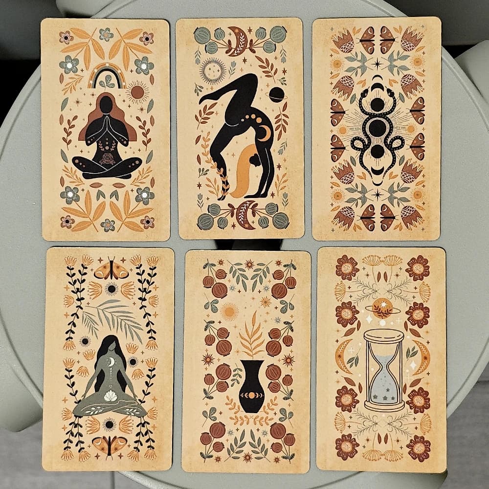 40 carte di ispirazione 10,3 * 6 cm con parole chiave Witch Magick Oracle Deck