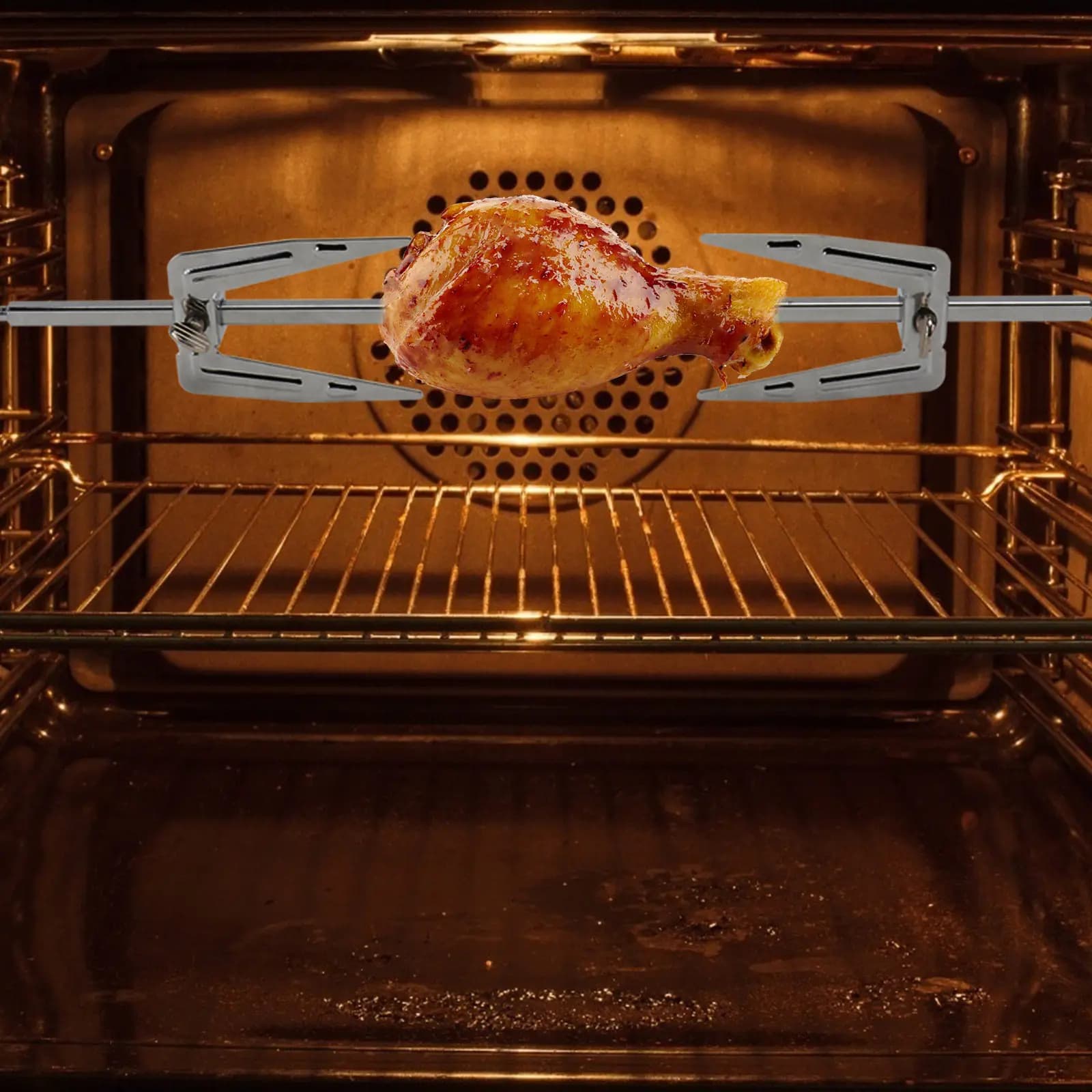Set di Forchette in Acciaio Inox per Barbecue, Forchette per Pollo Arrosto, Accessori per Grigliare Carne e Pesce all'Aperto, per Friggitrice ad Aria Rotante