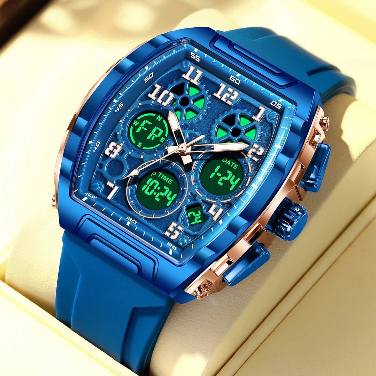 Nuovo orologio elettronico da uomo LIGE Fashion sportivo Orologio casual da uomo con luce notturna a LED impermeabile multifunzionale