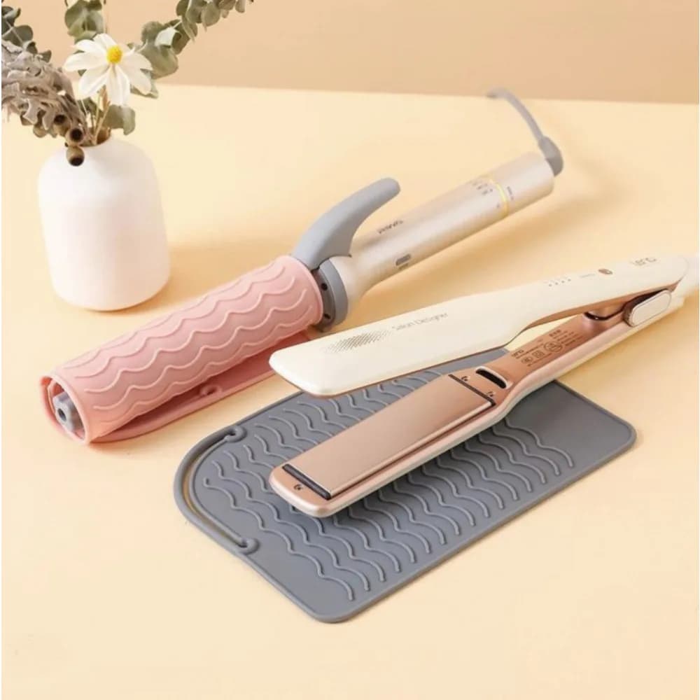 Silicone Heat Resistant Mat For Hair Straightener Curling Iron Stand Holder Anti Slip Heat Proof Pad Salon Tool