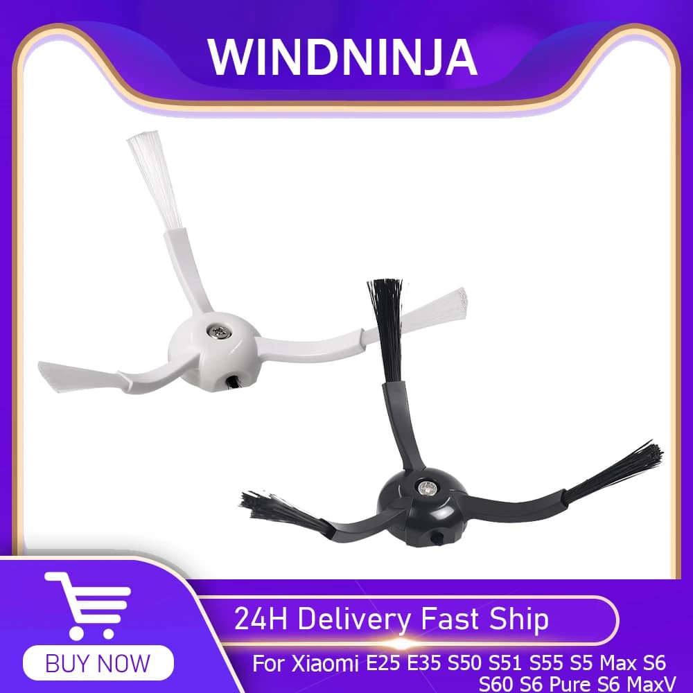 Spazzola laterale Accessori per la pulizia della casa per XiaoMi Roborock Robot aspirapolvere S50 S51 S55 S60 S5 Max S6 Pure S6 E25 E35