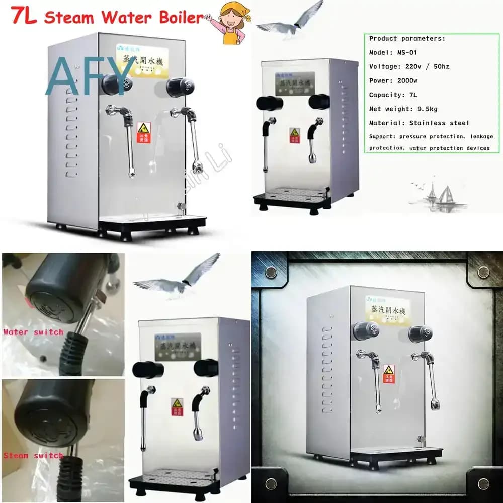 7L Automatic Water Boiler for Electric Water Heater Coffee Maker Milk Foamer Bubble Machine Boiling Water Kettle Fast Heating