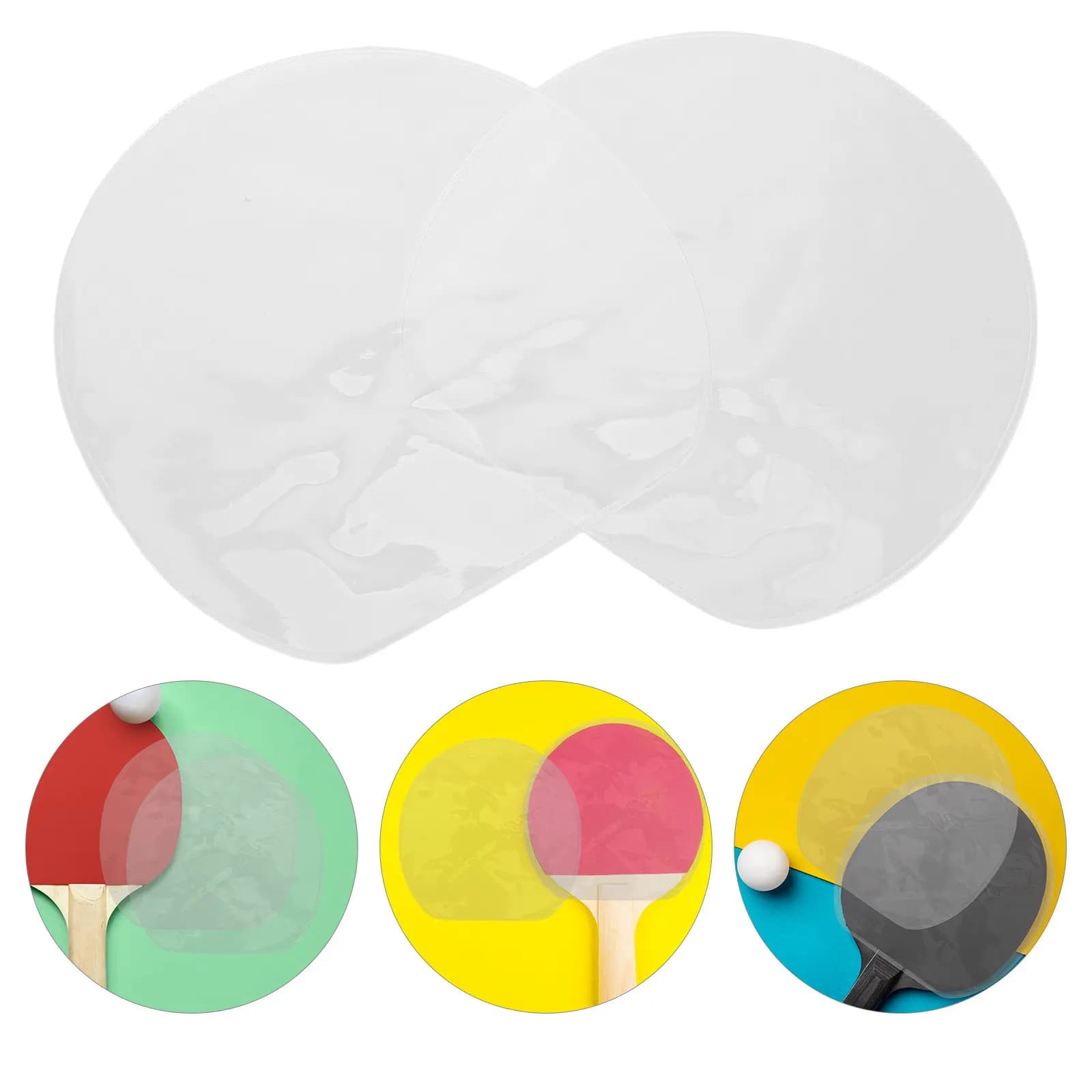 10Pcs Table Tennis Racket Protective Film Transparent Paddle Adhesive Sheet Sticky Protective Cover Pingpong Racket Accessory