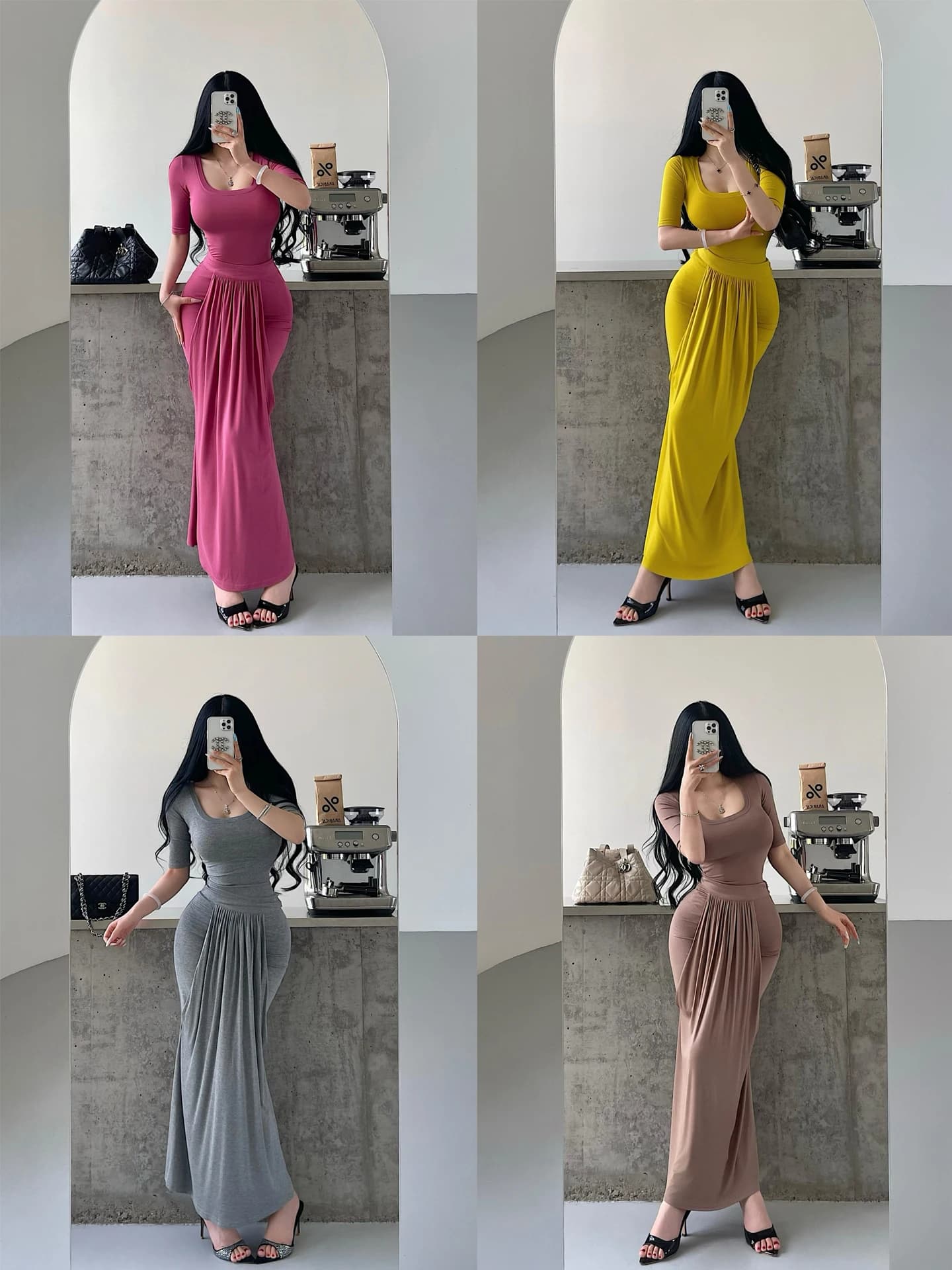 Set di t-shirt sexy a maniche medie e gonna a vita alta con pieghe a coda di pesce per ragazze giovani, outfit estivo di moda Pure Desire.