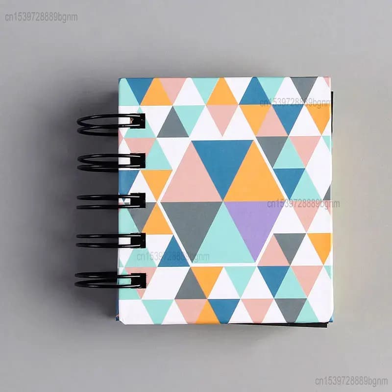 Blocco Note Adesivo Multistrato Colorato con Copertina Rigida e Spirale, Mini Quaderno per Appunti e Promemoria