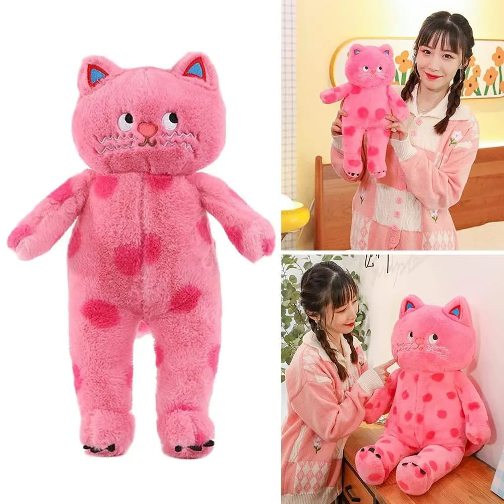 Fashion 40cm Plush Cat Doll Plush Polka Dot Cat Stuffed Animal Pillow Cute Super Soft Animal Plush Toy Sleeping Gift