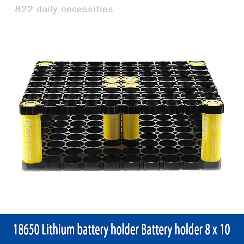 18650 8*10 Lithium Cell Battery Holder Case Holder Batteries Holder Bracket DIY Anti Vibration Plastic Cylindrical Battery Pack