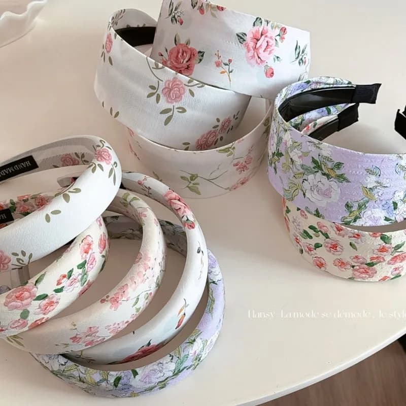 Nuova fascia cinese con fiori freschi, versatile copricapo da donna, accessori per capelli, per uscire, fascia per capelli con forcina in spugna