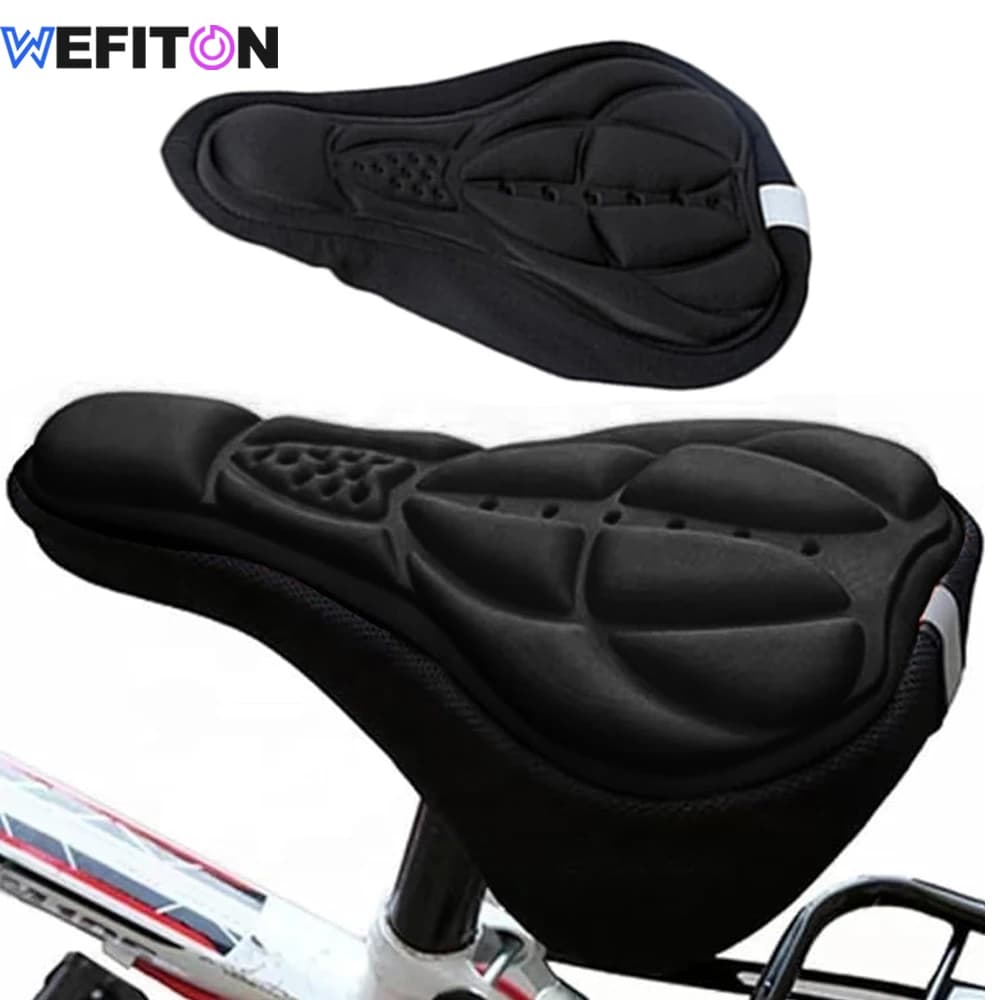 1 cuscino per sella da bici - Coprisedile per bicicletta con cuscino in gel morbido - Imbottitura extra per viaggi confortevoli - Ideale per mountain bike, sport