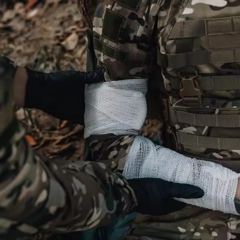 Nuovo kit di pronto soccorso con 6 bendaggi elastici in garza per ferite, bendaggio per infermieristica, bendaggio per emergenze, bendaggio per sport all'aria aperta
