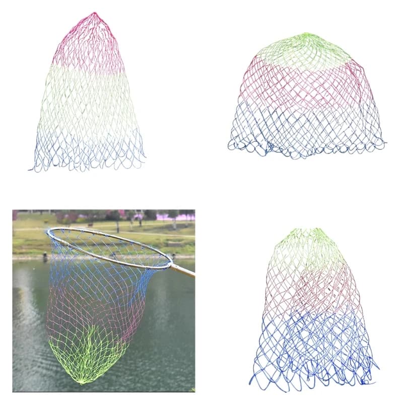 Rete da pesca pieghevole in nylon, rete da pesca di ricambio, rete da pesca per acqua dolce, rete da pesca in acqua salata, facile da usare