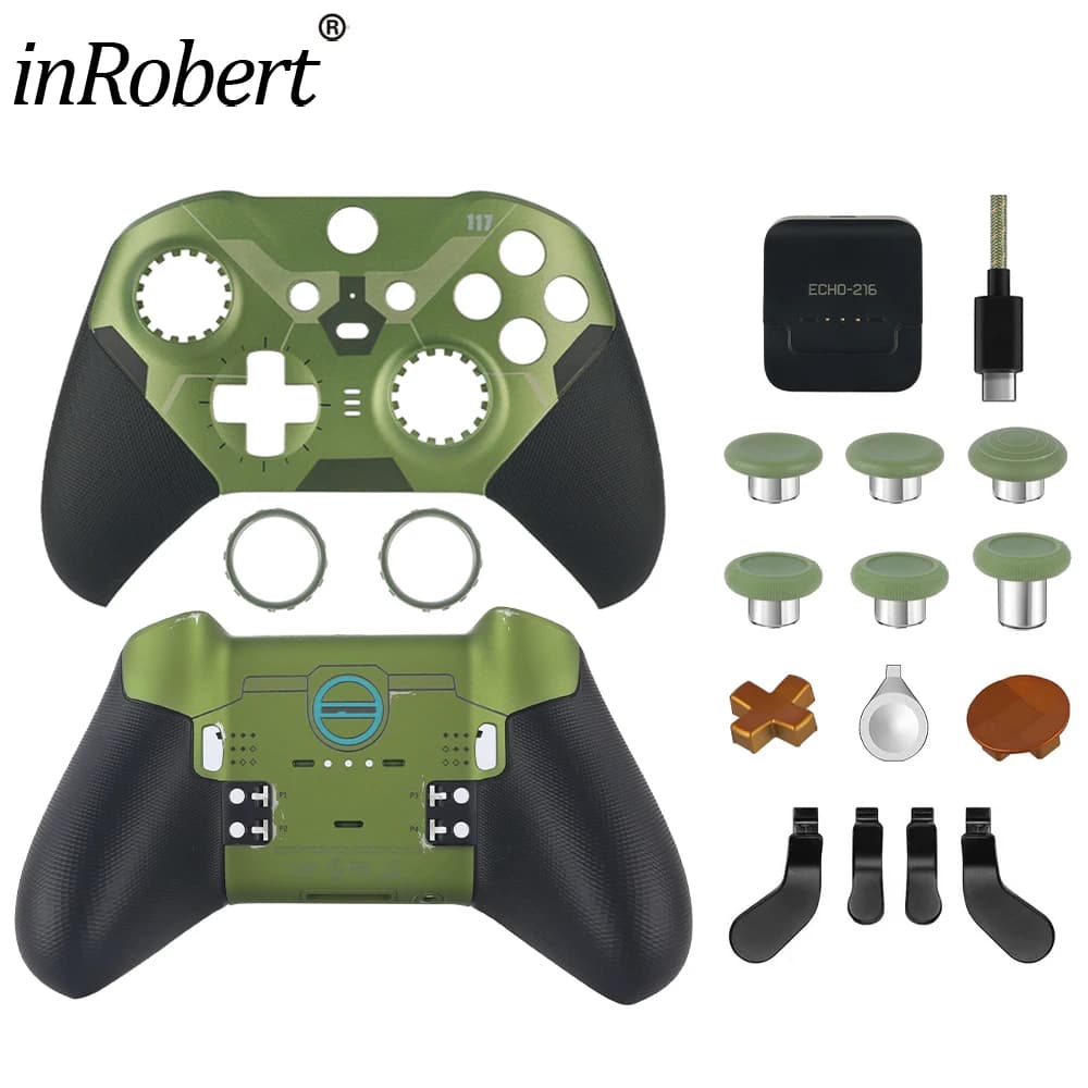 Kit custodia di ricambio per Xbox Elite Series 2 Gamepad Custodia anteriore Cover posteriore LB RB Manopole per pulsante paraurti Borsa per il trasporto