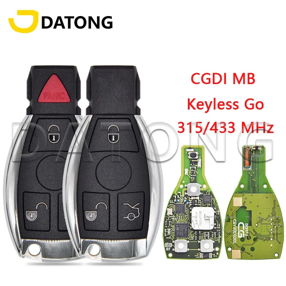 Datong World CGDI chiave telecomando per auto per Mercedes Benz W164 W166 W204 W207 W212 W216 W221 W251 Keyless Go 315/433MHz Card