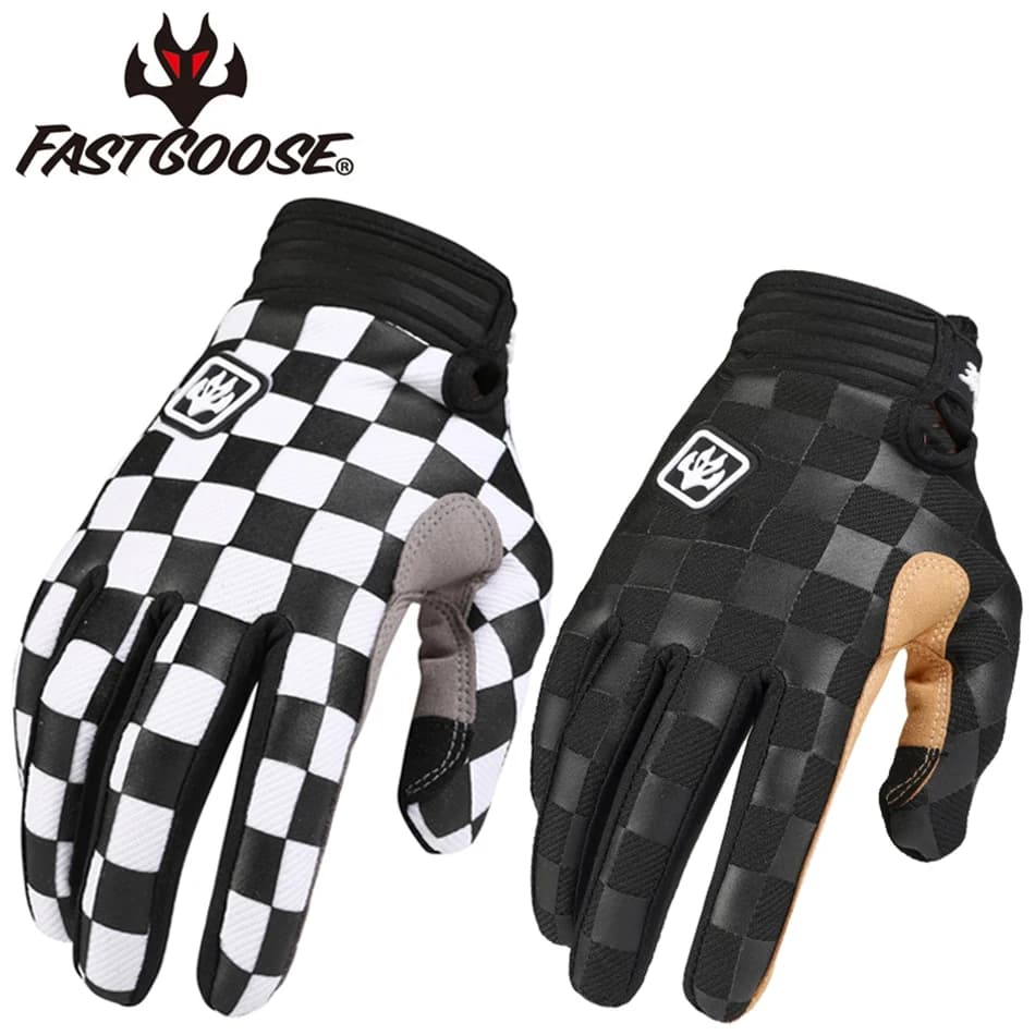 FASTGOOSE Retro Rider Motocross Race Gloves Moto BMX ATV MTB Off Road Moto Mountain Bike Gloves Competition Gloves for Cycling