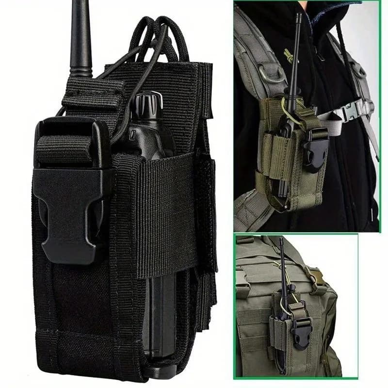 Custodia Universale in Nylon per Walkie Talkie, Porta Radio, Borsa Portaoggetti