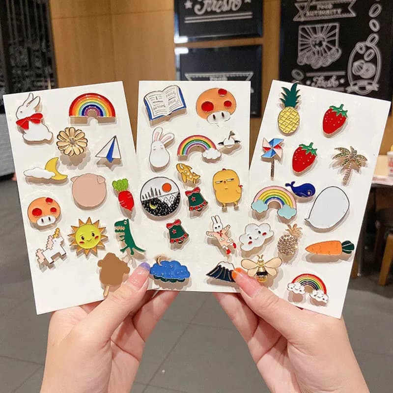 10-50pcs enamel pins set metal badges diversity collection for personalized fashion accessories ideal for backpack clothes bag
