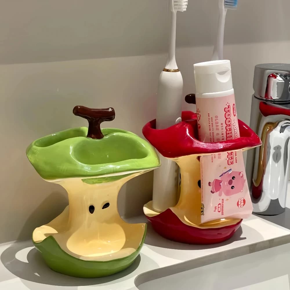 Creative Storage Shelves for Apple Electric Toothbrush Storage Shelf Ceramic Base Dentifricio for Home Supplies for WC Support Table Ornament