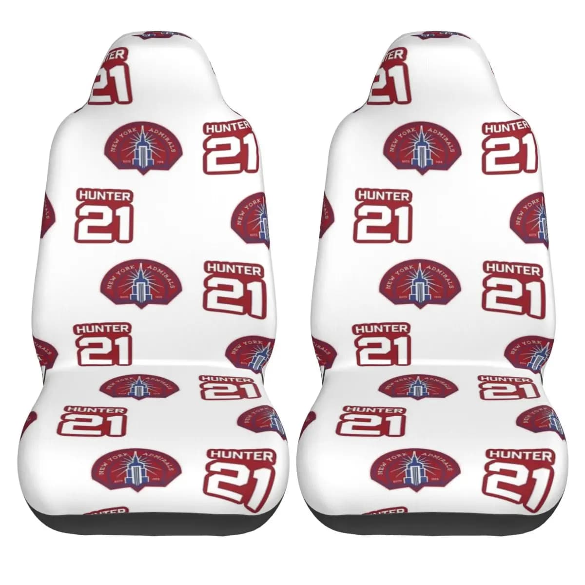 Hunter New York Admirals Set Car Seat Covers Vintage Minivan Car Seat Covers 2 Pieces Elastic Polyester Seat Covers