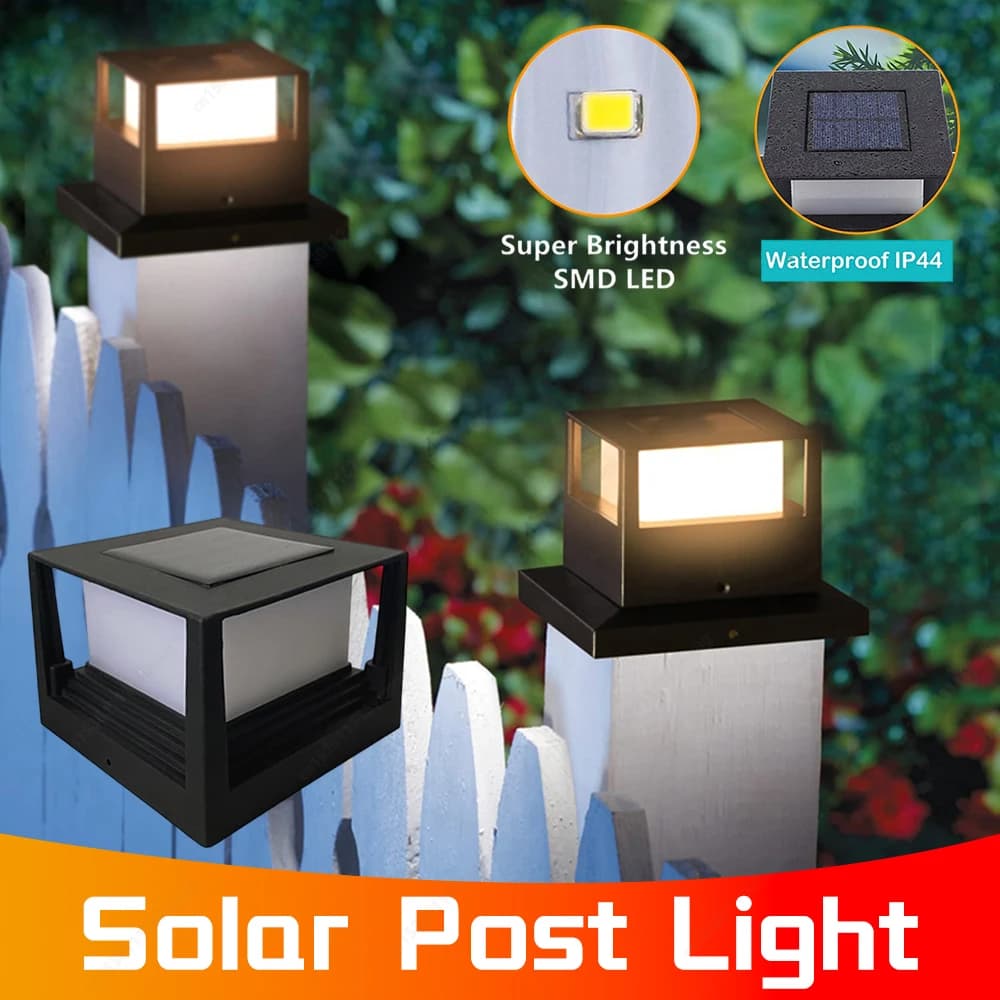 Luce Solare per Palo da Terrazzo Impermeabile Illuminazione per Recinzioni Giardino Corridoio Decorazione Esterna