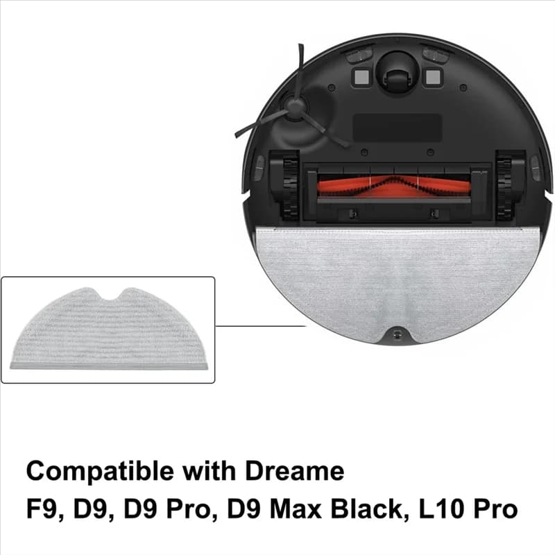 A66T-Per Dreame F9, D9, D9 Pro, D9 Max Nero, L10 Pro Robot Aspirapolvere Mop Clorh Pad Parti Accessori 4 PZ