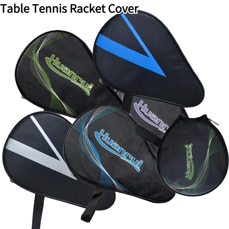 Table Tennis Racket Cover Gourd-shaped Can Hold & Half-Cover Ping Pong Racket Case Hold 1 Table Tennis Racket/3 Balls Durable