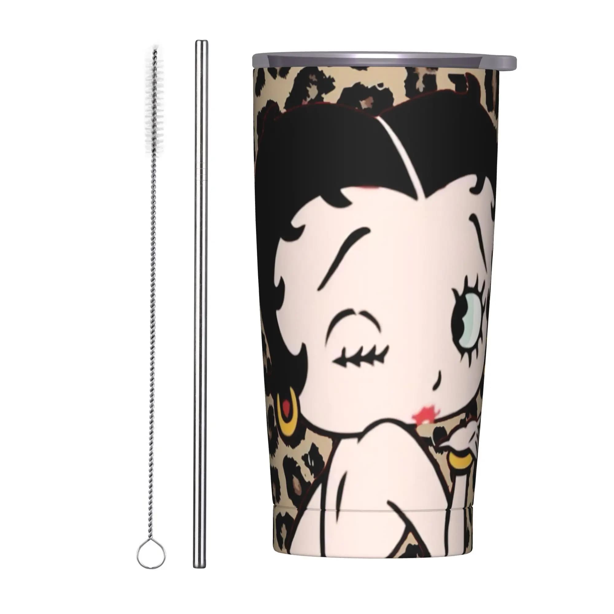 Tazza Termica in Acciaio Inox Anime B-Betty BoopS, Borraccia da Viaggio Isolante per Bevande Calde