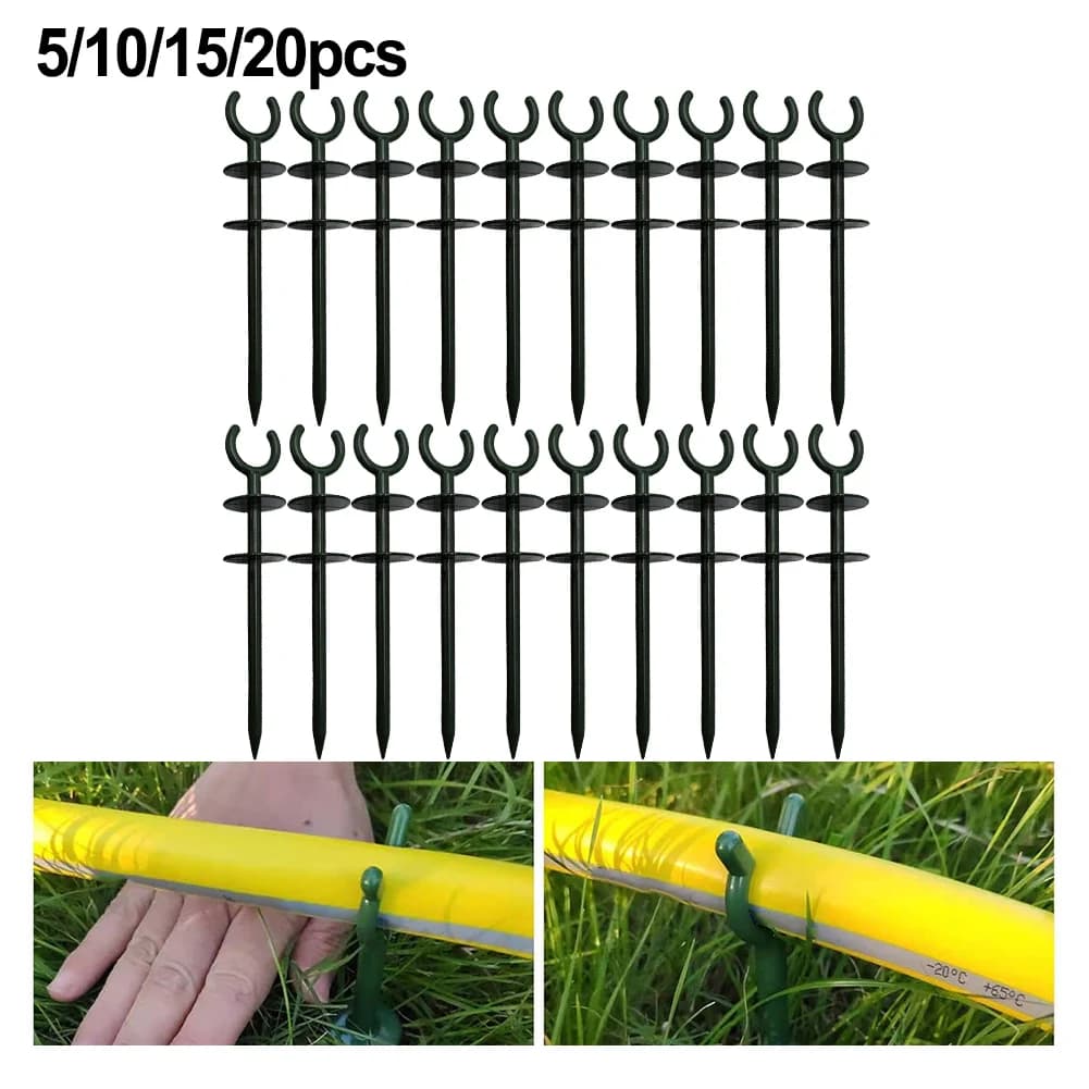5/10/15/20 pz. Supporto per Tubo Irrigazione Giardino da 1 pollice, Staffa Guida per Tubo, Chiodo da Terra Guidato, Ricambi per Attrezzature Irrigazione Giardino