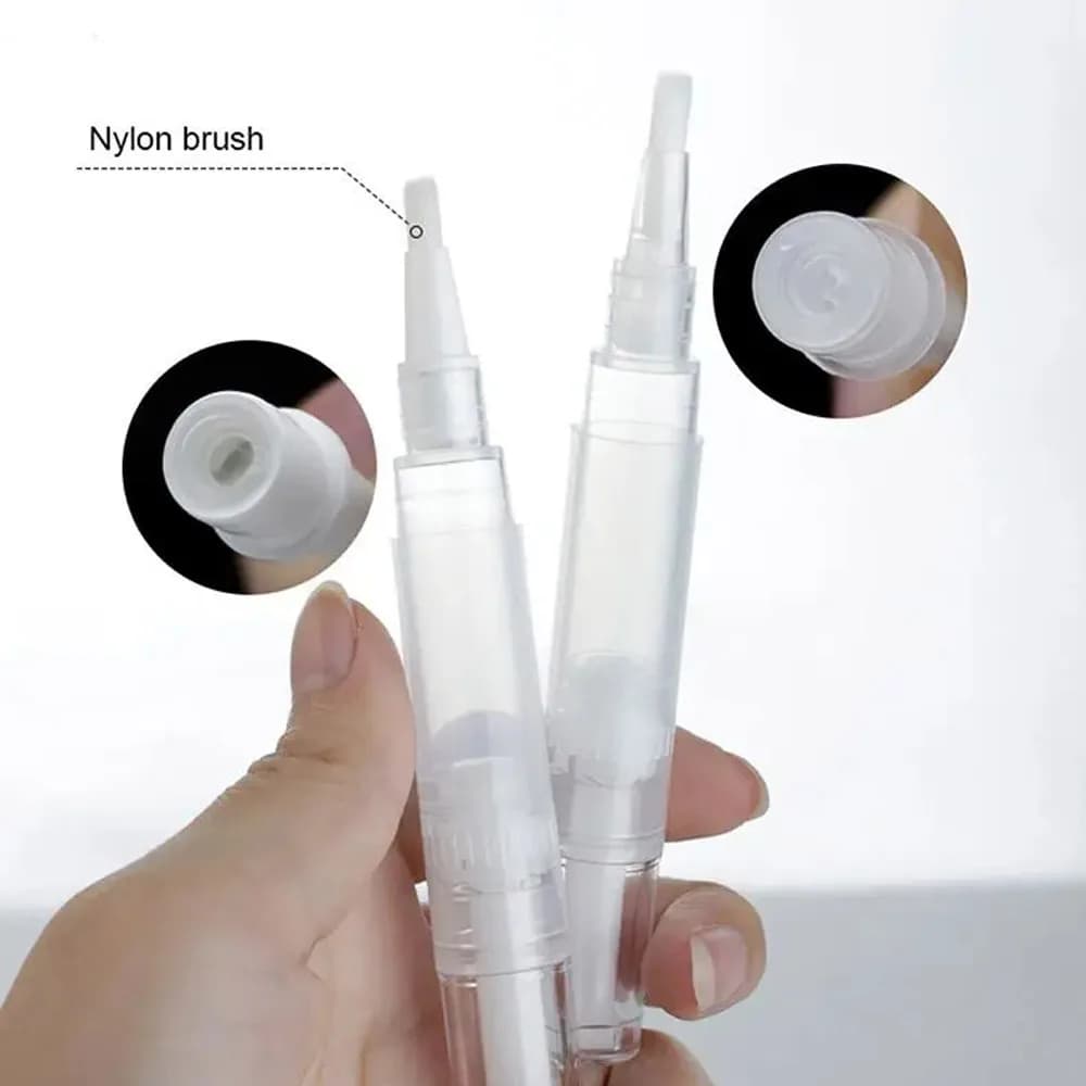 2 pcs 3ml pen twist empty rechargeable with bottle brush container cosmetic enamel tube for balm nail art paint mascara oils
