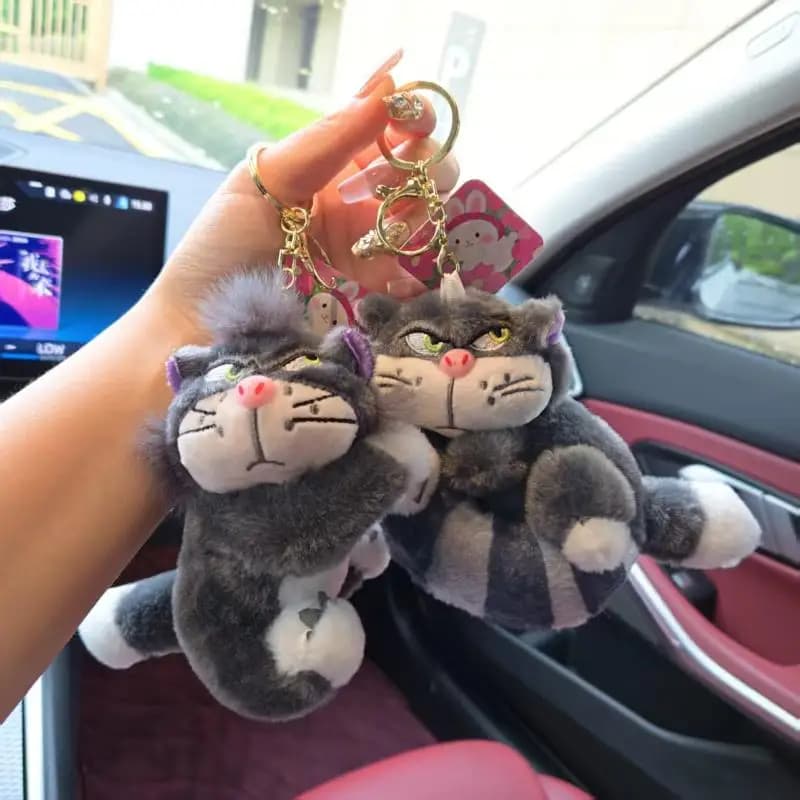 1pc peluche giocattoli di peluche zaino impiccagioni decorazione regali carino ciondolo portachiavi bambola gatto Lucifero
