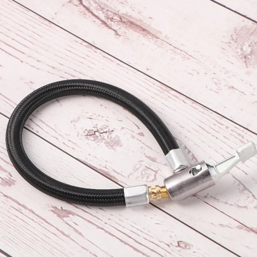 Tubo di Prolunga per Gonfiatore d'Aria con Attacco a Bloccaggio 10cm, Adattatore per Gonfiaggio Pneumatici, Guarnizione Antiperdita per Bici, Moto e Auto