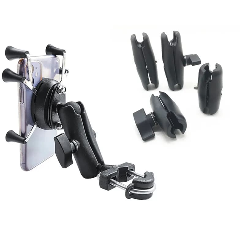 For X-Grip support with safety straps for handle Arm bracket U bolt kit RAM compatible motorcycle support for Garmin ZUMO XT2