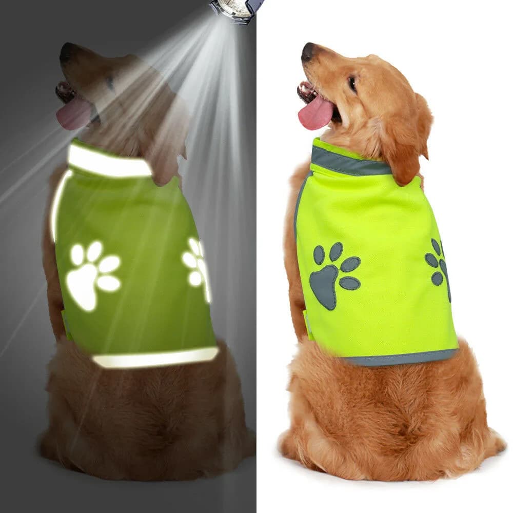 Outdoor Fluorescent High Visibility Pet Reflective Vest Pet Hi Vis Coat Pet Safety Vest Dog Jacket