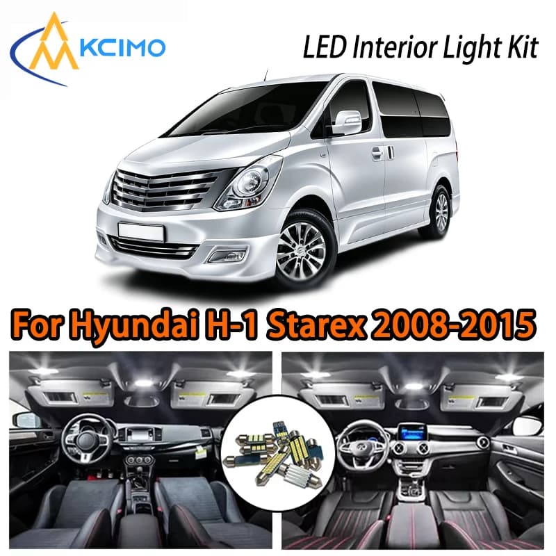 Premium Two Colors Choice Car Light For Hyundai H-1 Starex Grand Starex i800 2008-2015, Super Bright Interior, LED Kit