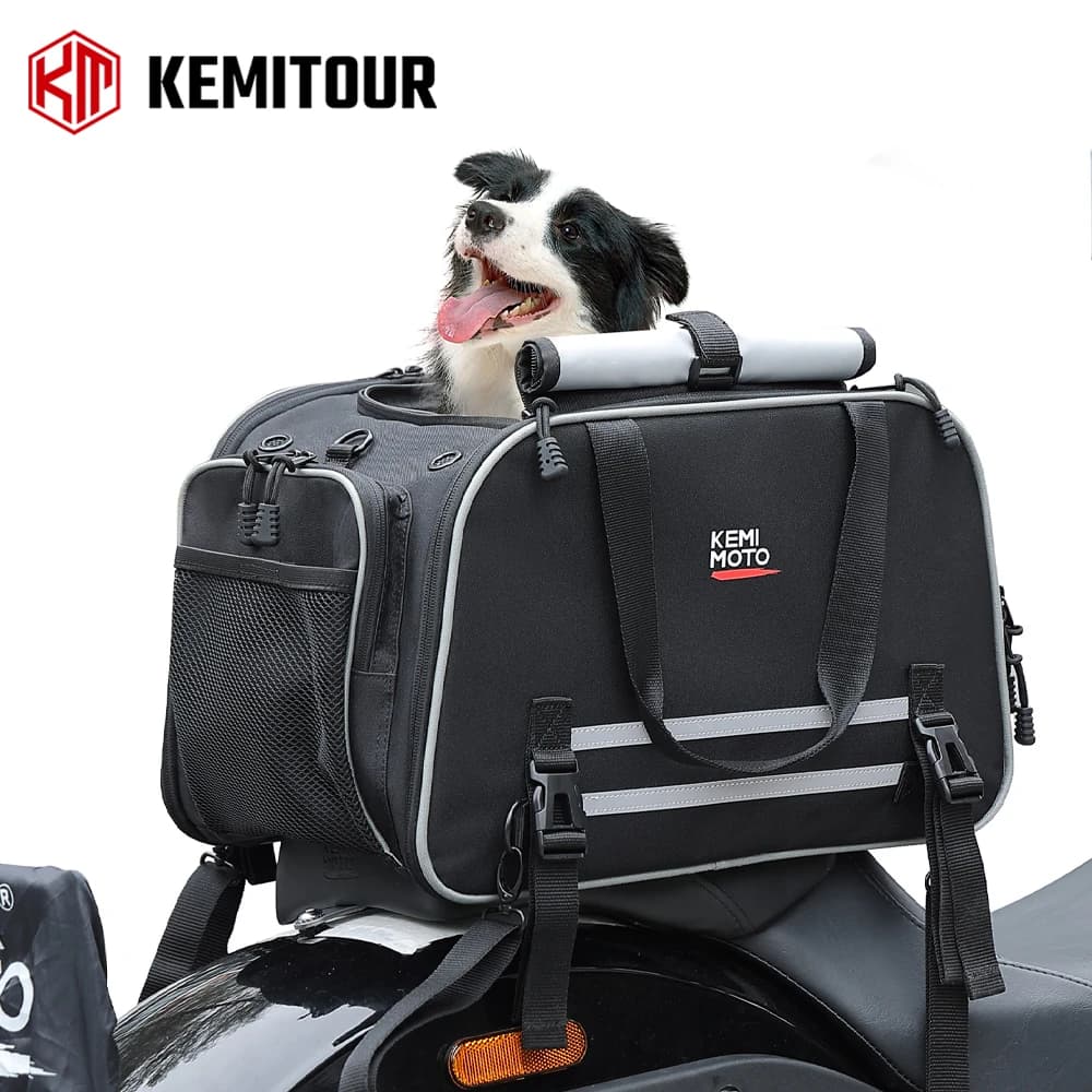 Borsa per animali da moto Borsa da trasporto per cani/gatti da 20 libbre Borsa da viaggio per animali domestici approvata dalla compagnia aerea Borsa da viaggio pieghevole portatile per cani da compagnia